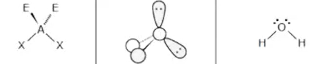 <p>Name: Bent/angular</p><p>Bond angle: 104.5°</p>