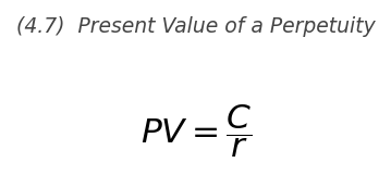 <p>PV = \dfrac{C}{r}</p>