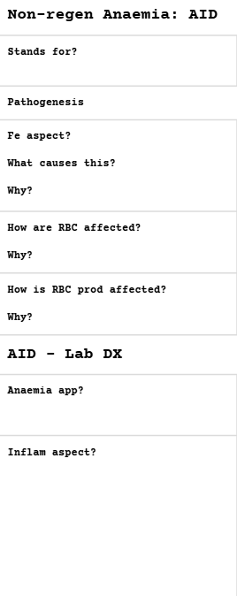 <p>Non-regen Anaemia - Dec Erythropoiesis</p>
