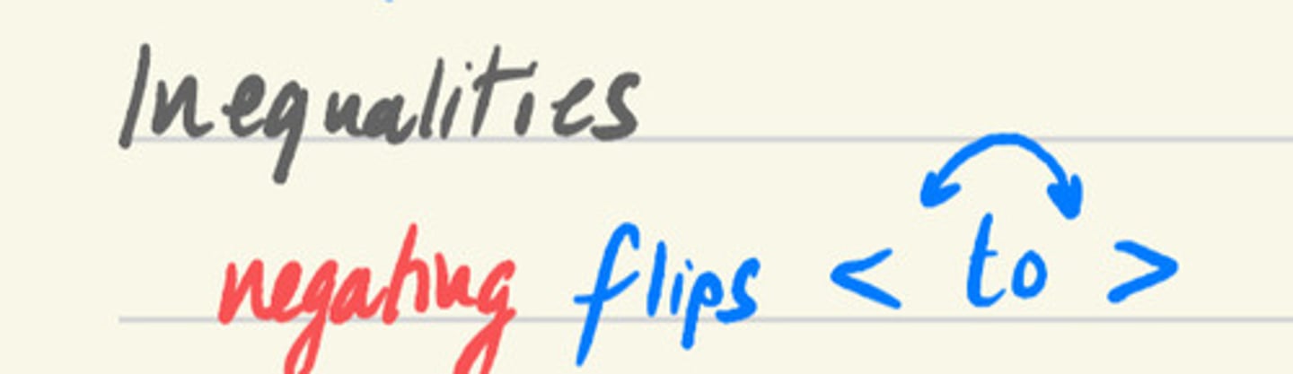 <p>Algebraic statements that have ≠, <, >, ≤, or ≥ as their symbols of comparison.</p>