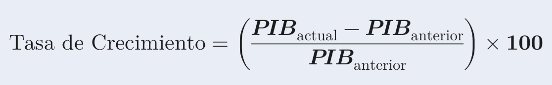 <p>Tasa de cambio que mide el aumento o disminución del Producto Interno Bruto per cápita de un país.</p>