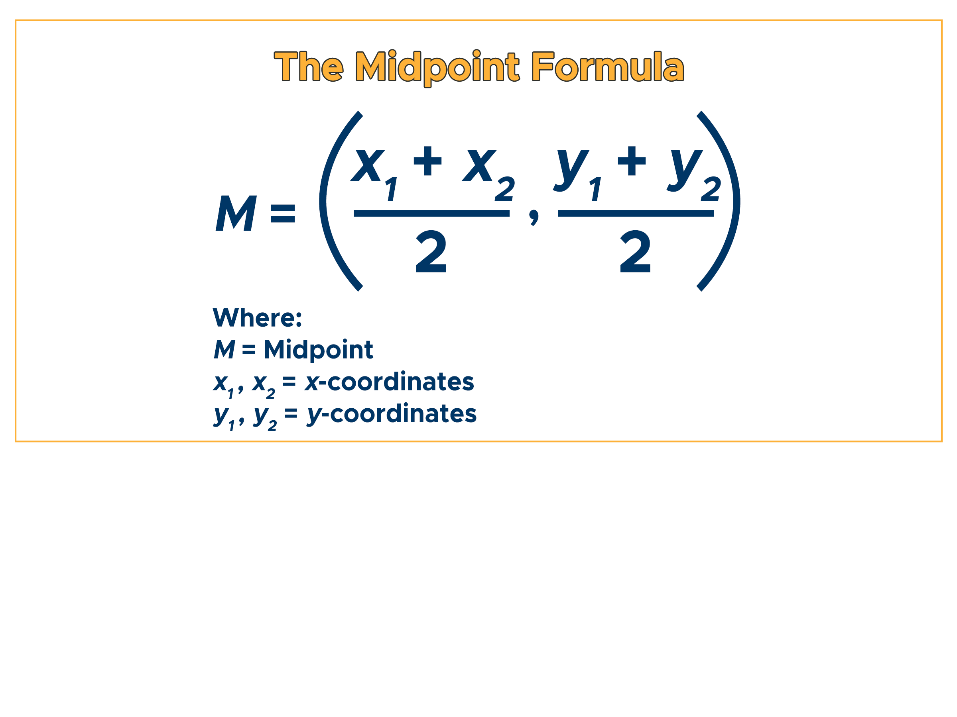 <p>average of two points</p>
