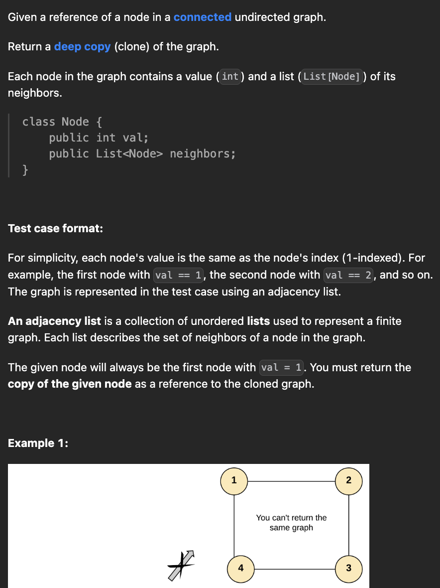 <p><strong>Clone Graph</strong></p>