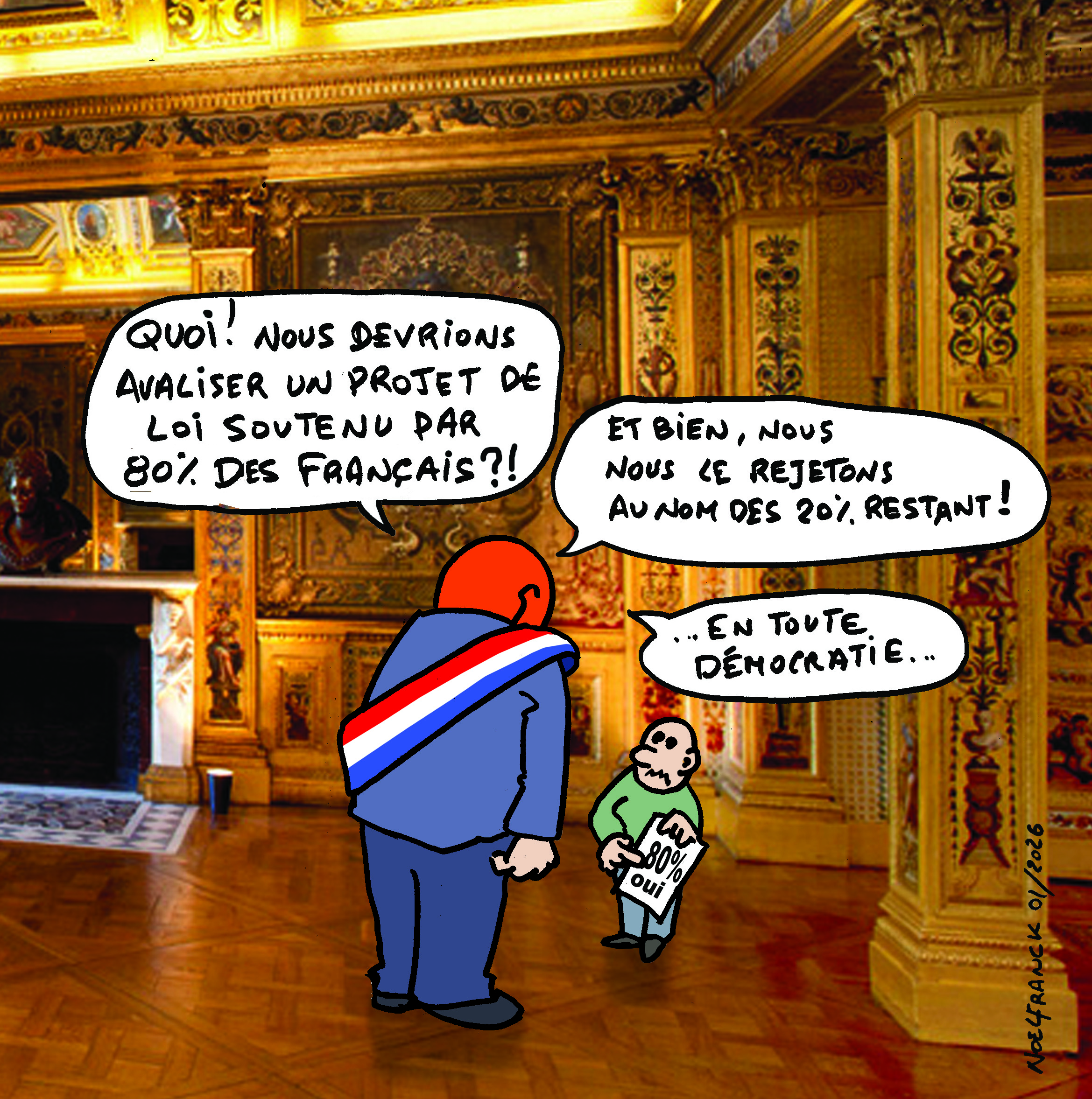 <p><span><span>Comment appelle-t-on le fait d’ignorer, contourner ou empêcher l’expression de la volonté populaire dans un système censé être démocratique ?</span></span></p>