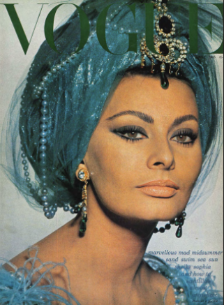 <ul><li><p class="Paragraph SCXW240989894 BCX0" style="text-align: left;"><span style="line-height: 19.6917px;"><span>Sofia Loren- star actress in Hollywood </span></span></p></li></ul><ul><li><p class="Paragraph SCXW240989894 BCX0" style="text-align: left;"><span style="line-height: 19.6917px;"><span>Bold makeup- less natural, more liberated </span></span></p></li></ul><ul><li><p class="Paragraph SCXW240989894 BCX0" style="text-align: left;"><span style="line-height: 19.6917px;"><span>Using colour on the front cover back when it was expensive- high value magazine </span></span></p></li></ul><ul><li><p class="Paragraph SCXW240989894 BCX0" style="text-align: left;"><span style="line-height: 19.6917px;"><span>Direct eye contact- creates a relationship between the model and the reader </span></span></p></li></ul><ul><li><p class="Paragraph SCXW240989894 BCX0" style="text-align: left;"><span style="line-height: 19.6917px;"><span>Idolises her as a star/gives a direction for living (Gauntlett identity)- indirectly persuades readers to keep reading- feeds into consumerism in the gold age of capitalism </span></span></p></li></ul><ul><li><p class="Paragraph SCXW240989894 BCX0" style="text-align: left;"><span style="line-height: 19.6917px;"><span>Sofia Loren has an ‘exotic’ look- entices viewers and provides a means of escapism (Bulmer and Katz, Sofia is Italian </span></span></p></li></ul><ul><li><p class="Paragraph SCXW240989894 BCX0" style="text-align: left;"><span style="line-height: 19.6917px;"><span>Blue and gold- luxury </span></span></p></li></ul><ul><li><p class="Paragraph SCXW240989894 BCX0" style="text-align: left;"><span style="line-height: 19.6917px;"><span>Costume codes- turban, jewellery, more associated with Asian cultures, leans into exotic idea even though she is just Italian (trying to be acceptable to hegemonic ideology while still pushing boundaries slightly)</span></span></p></li></ul><p></p>