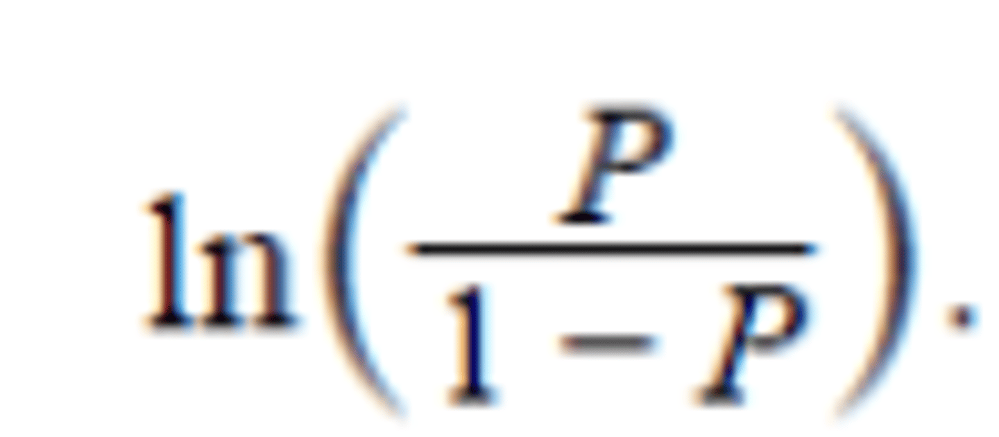 <p>For example, if the probability of a company going bankrupt is 0.75 and P/(1 − P)</p><p>is 0.75/(1 − 0.75) = 3, the odds of bankruptcy are 3 to 1.</p>
