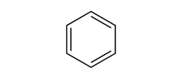 <p>A cyclic hydrocarbon with alternating double bonds, exhibiting resonance.</p>