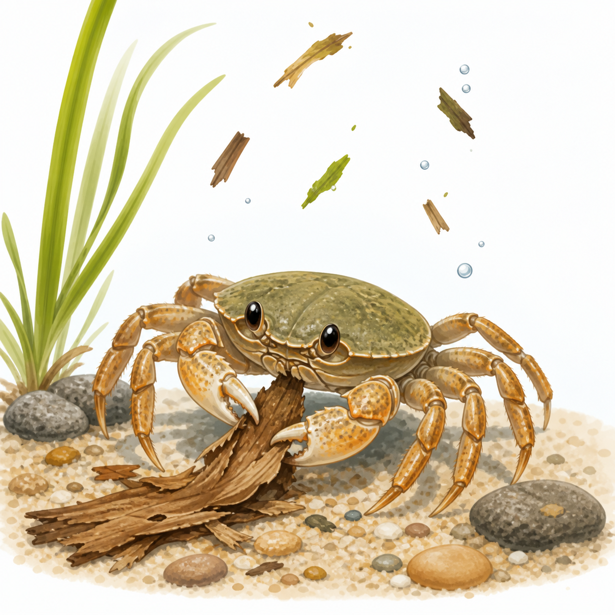 <p>Organisms that feed on dead material that floats down to the bottom of water.</p>