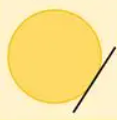 <p>line touches circle at one point (perpendicular to radius)</p>