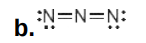 <p><strong>Assign formal charges to each N and O atom in the given molecules. All lone pairs have been drawn in.</strong><br>Write answer in this format:<br><strong>left N: <em>answer</em><br>central N: <em>answer</em><br>right N: <em>answer</em></strong></p>