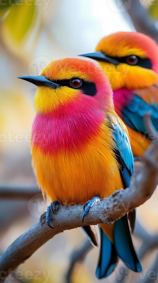 <p>The bird is _____ (different colors)</p>