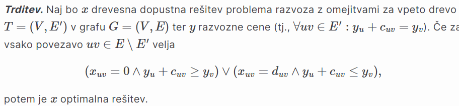 <p>rešitev pomeni: (pretok je 0 in prevoz je predrag) ali (pretok je maximalen in poceni)</p>