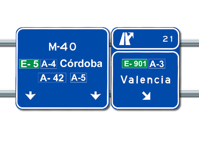 <p>Esta señal indica salida inmediata hacia…</p>