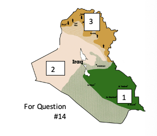 <p>List the predominant ethno-religious group in Region 2 as shown on the map. </p>