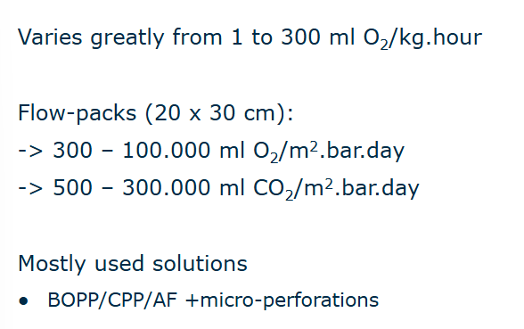 <p>when you have mixed veggies, is really hard because they all transpire differnetly → solution= perforations</p>