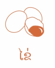 <p><span><span>/kaw/ ໄຂ່ kai "egg"</span></span></p>