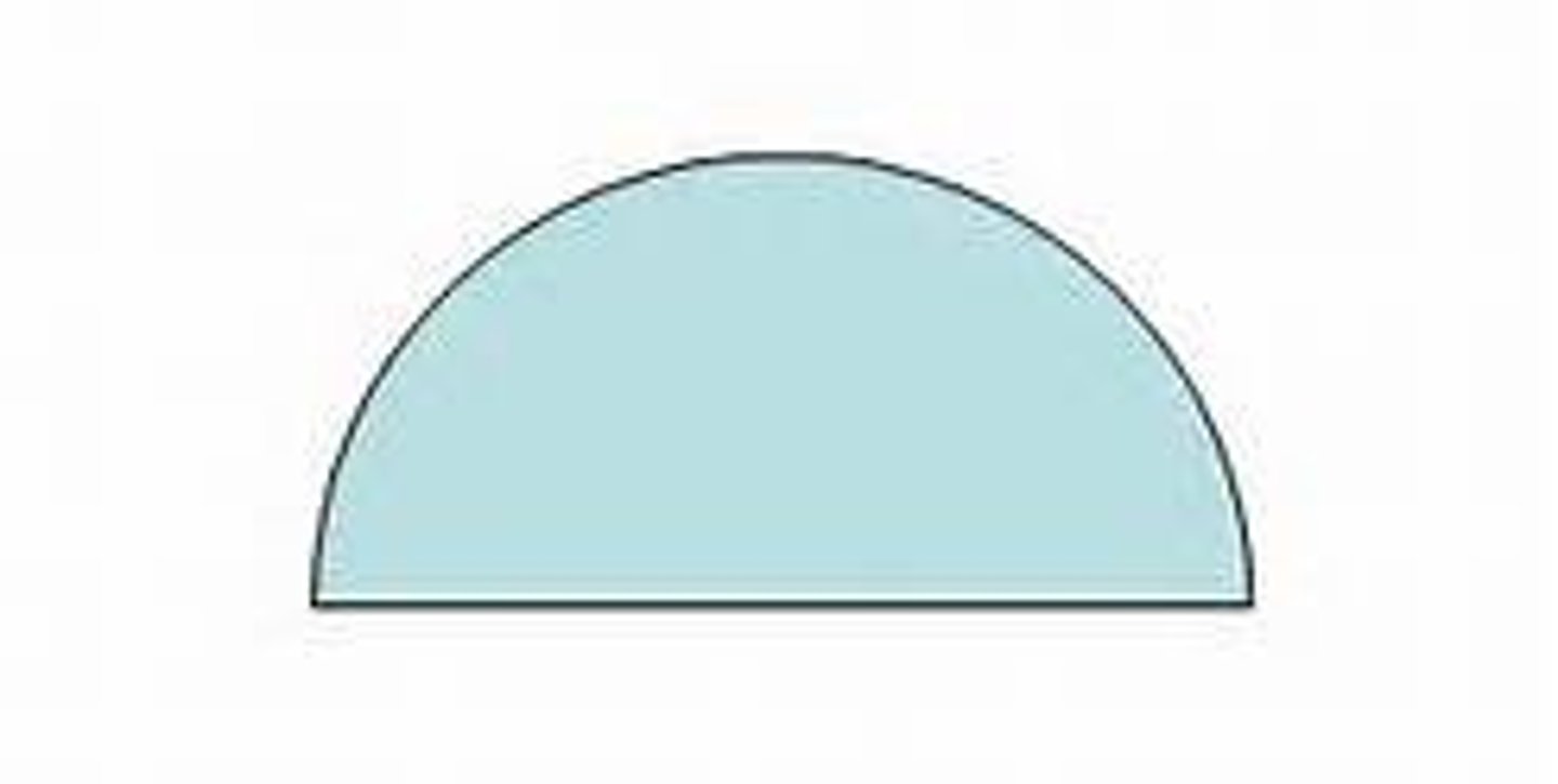 <p>an arc that measures exactly 180 degrees</p>