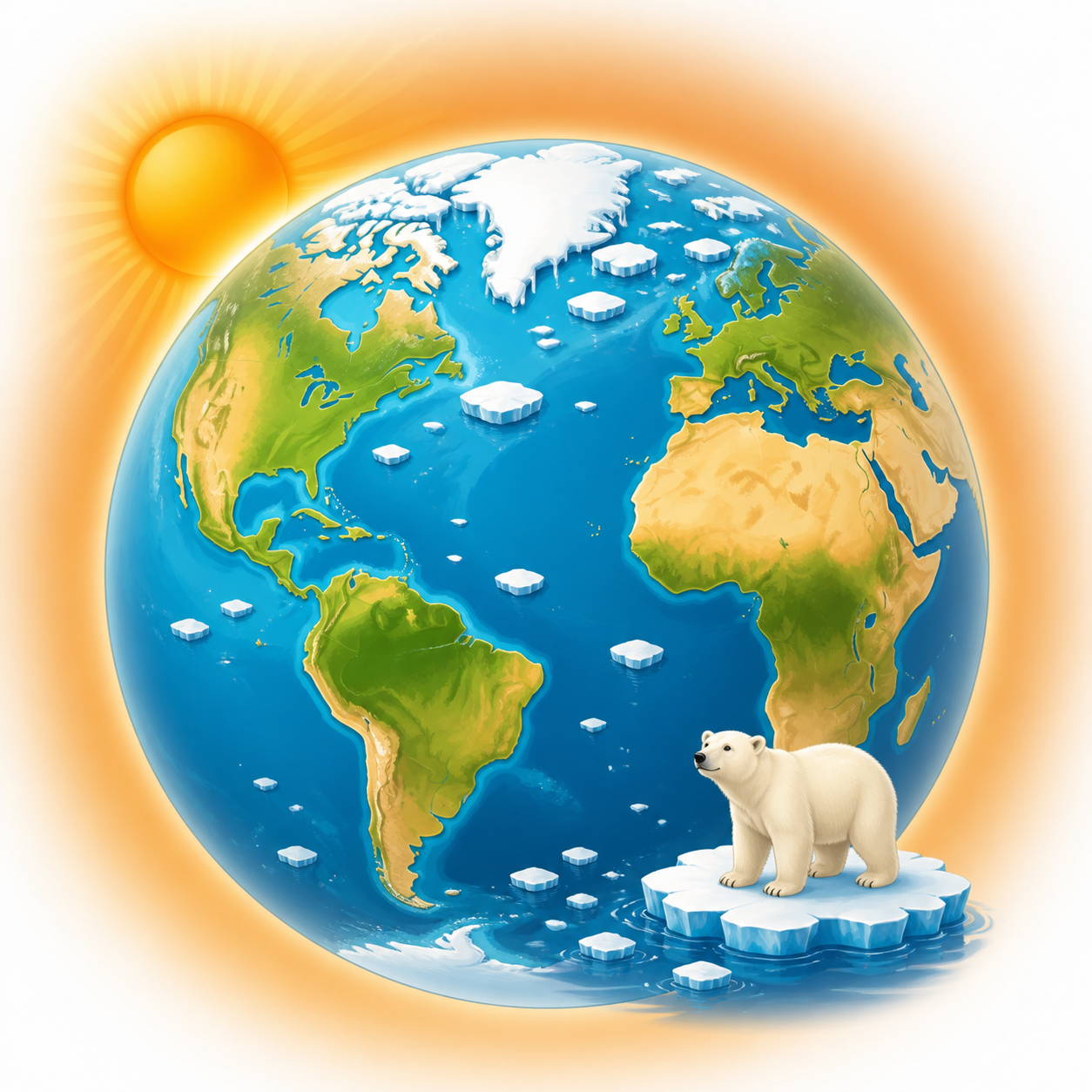 <p>A change in the Earth's temperature that threatens many species with extinction.</p>
