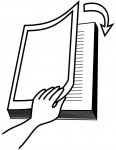 <p>= flip, turn</p><p>lật, dở (paper, page)</p>