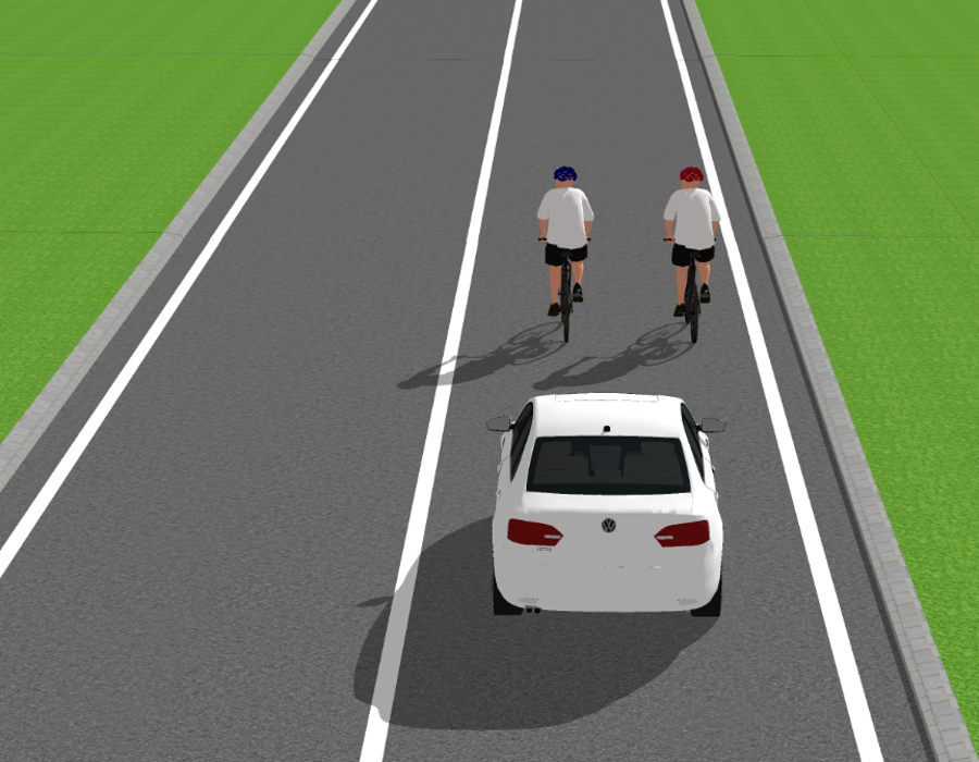 <p>Er rijden twee fietsers voor jou.</p><ul><li><p>Je mag ze aan een lage snelheid inhalen.</p></li><li><p>Je claxoneert zodat de fietsers opzij gaan.</p></li><li><p>Je blijft achter de fietsers.</p></li></ul><p></p>