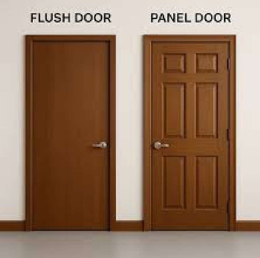 <p>A door that consists of raised portions on a stile and rail.</p>