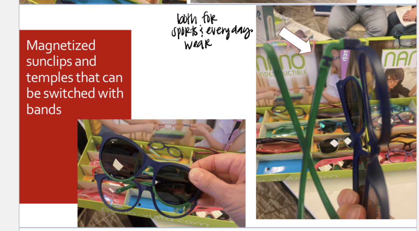 <p>Magnetized Sunclips and Temples that can be Switched with Bands (Pic)</p>