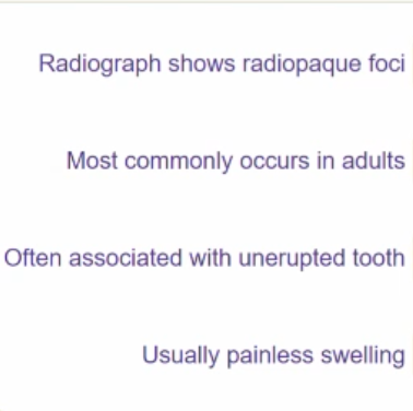 <p>which of thee following is FALSE regarding ameloblastic fibro-odontoma</p>