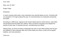 <p>Company-wide audits that reported employee fatigue</p>