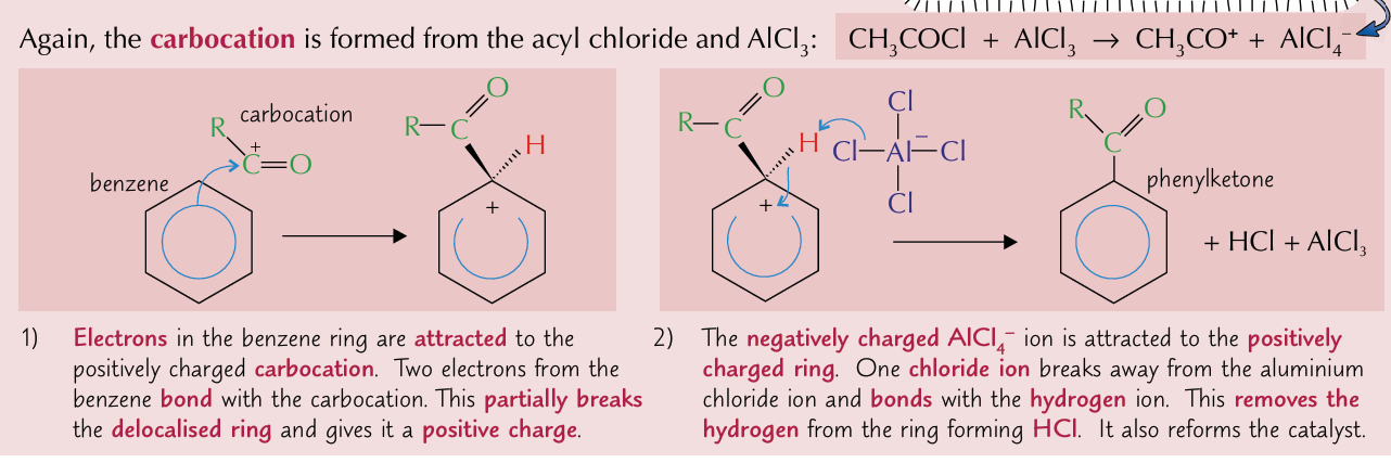 <ul><li><p><strong>acyl chloride </strong>+ heated under<strong> reflux</strong> in a <strong>non-aqueous solvent (like dry ether)</strong></p></li></ul><p></p>