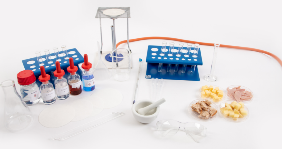 <p>how would you test for the presence of different nutrients in a food</p>