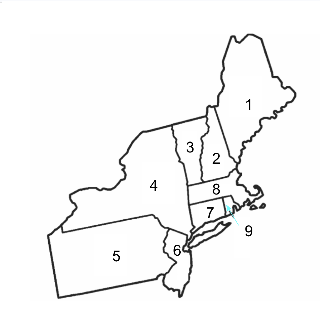 <p>Which state does 4 represent?</p>