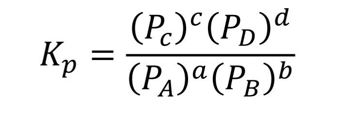 <p>partial pressures </p>