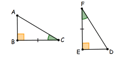 <p>IF the leg &amp; an acute angle of one right triangle are congruent to another’s, then the triangles are congruent. (ASA &amp; AAS)</p>