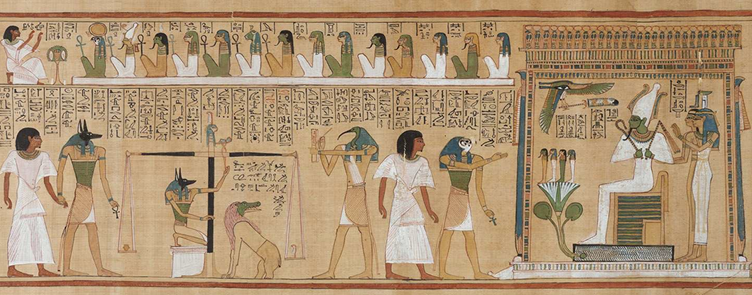 <p>Last Judgment before Osiris, Book of the Dead</p>