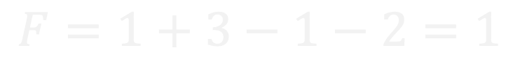 <p>F=1 because temperature is held constant</p>