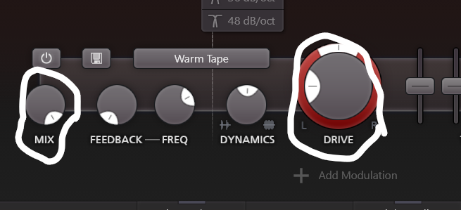 <p>? blends wet and dry audio</p><p> ? controls how intensely the processing effect is pushed.</p>
