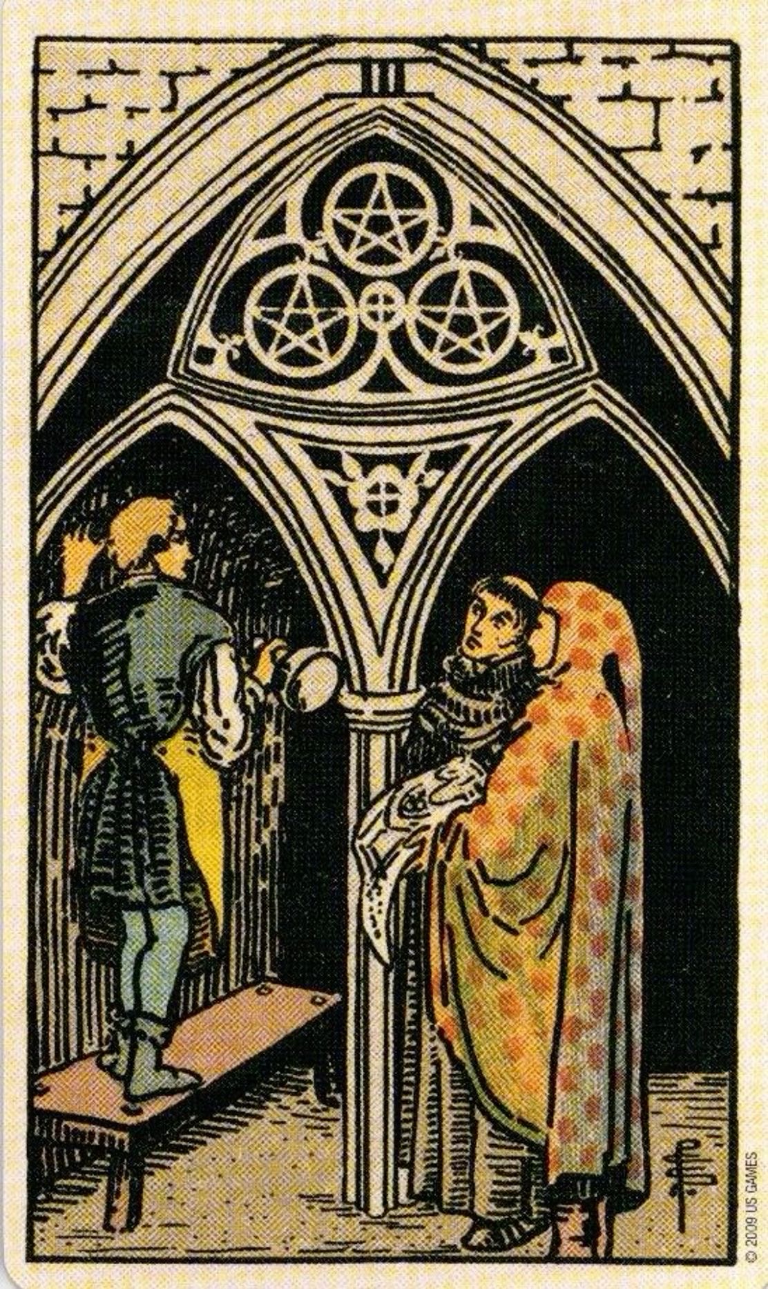 <p>Three of Pentacles</p>