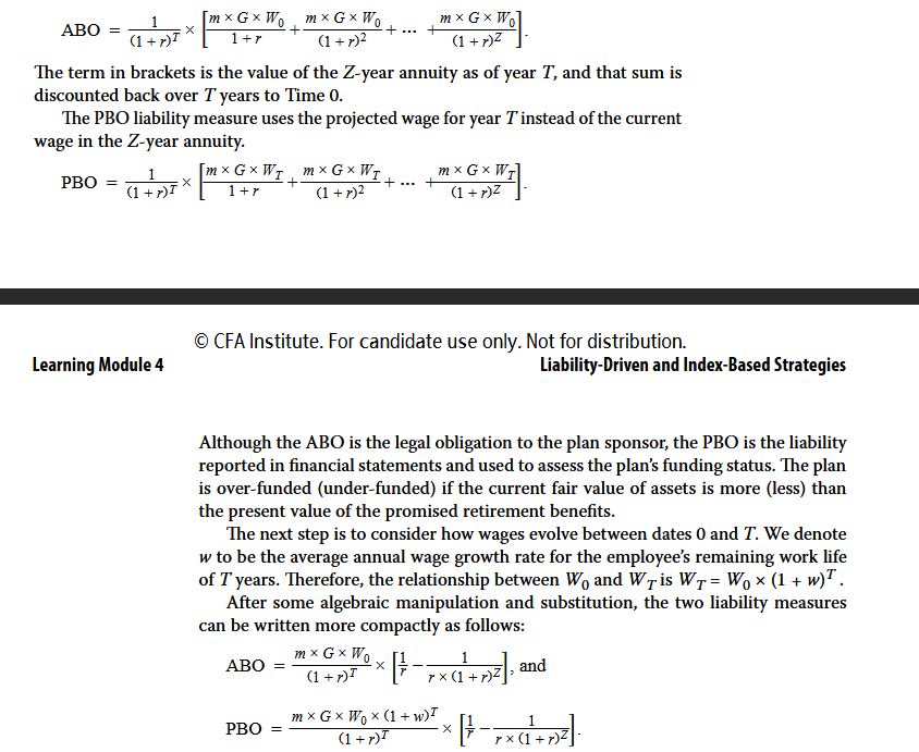 <p>Accumulated Benefit Obligation (ABO) vs Projected Benefit Obligation (PBO)</p>