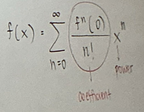 <ul><li><p>Taylor Series centered @ x = 0</p></li></ul><p></p>
