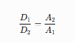 <ul><li><p><strong>D₁, D₂</strong> = distance each cylinder moves</p></li><li><p><strong>A₁, A₂</strong> = cross-sectional area of each cylinder</p></li></ul><p></p>