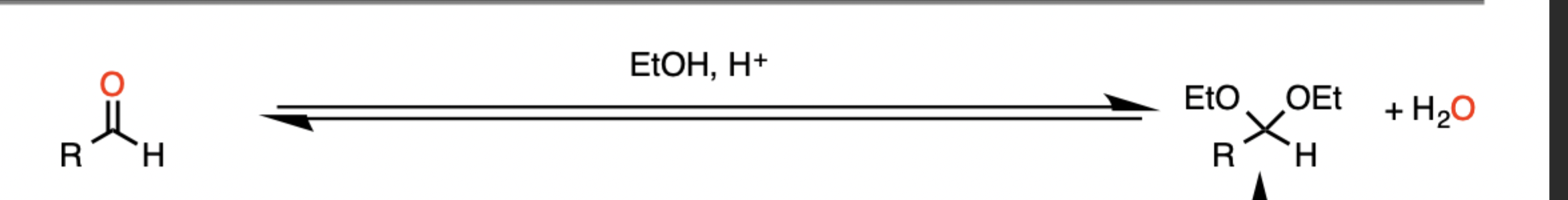 <p>Acetal Formation (Secondary Alcohol → Acetal) </p><p></p>