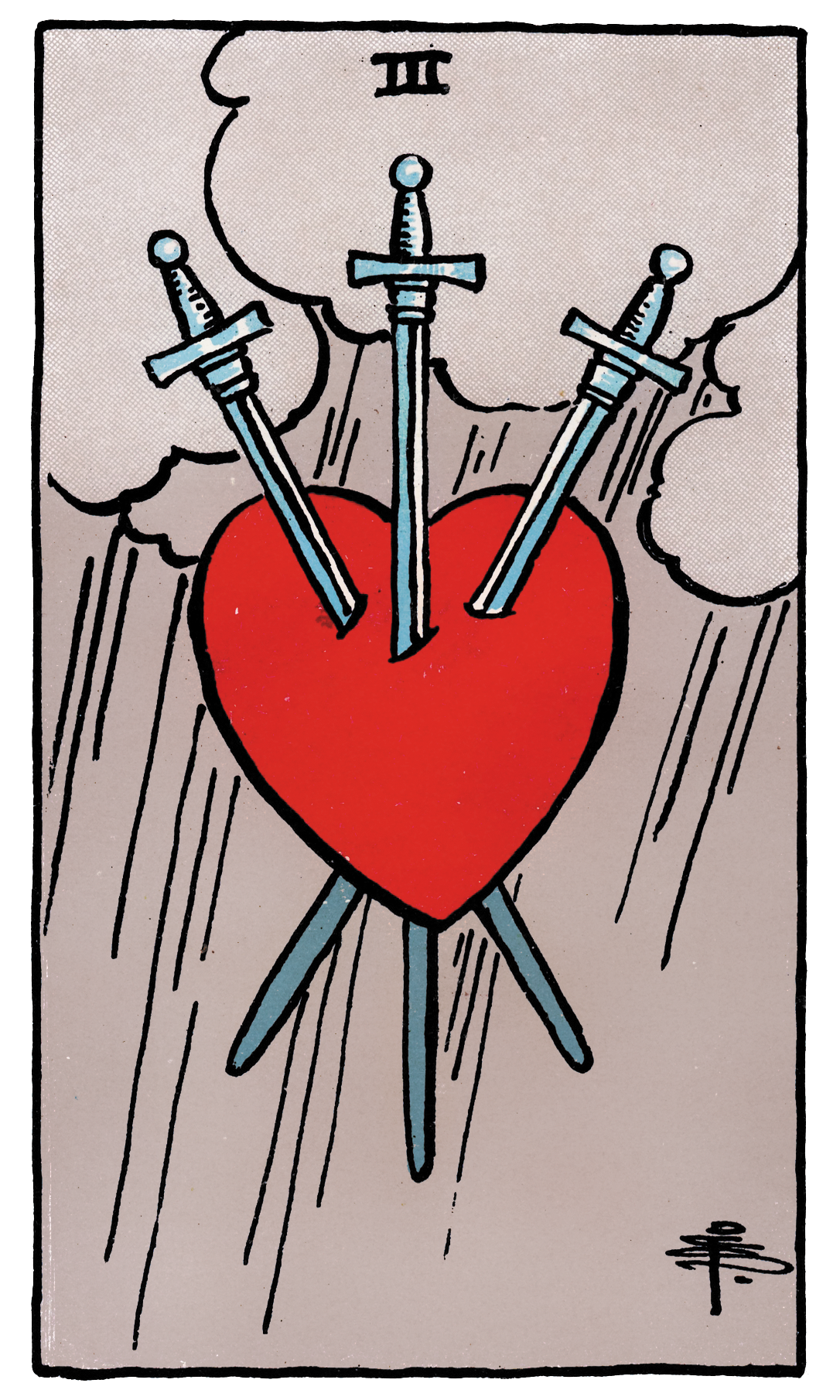 <p>Three of Swords</p>