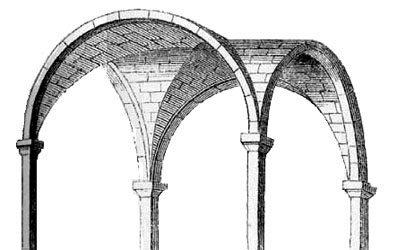 <p>Roman vault formed by intersecting barrel vaults</p>