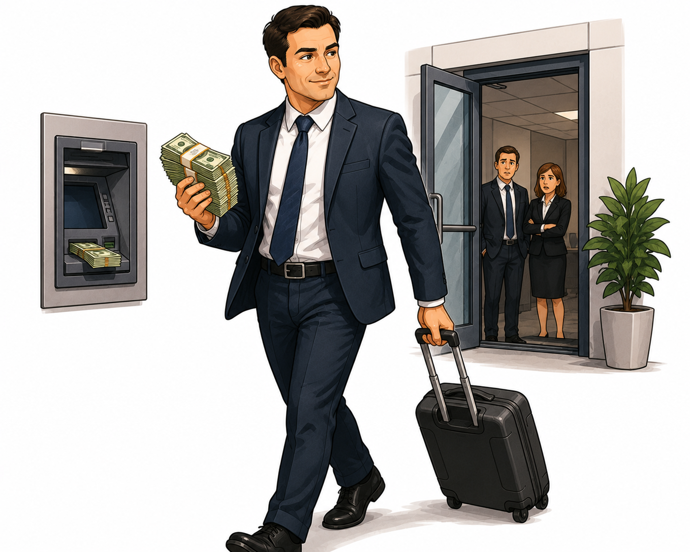 <p>He decided to cash out and leave the company.</p>