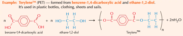 <p>Terylene - remember only 1 side of trailing bonds should have an O!</p>