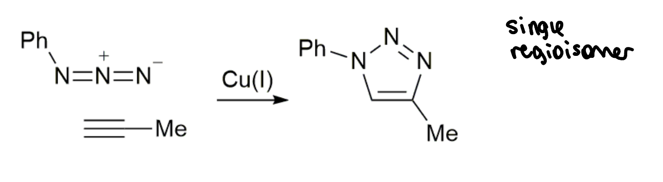 <p>how well does this reaction meet the <strong>bioorthogonal</strong> criteria?</p><p>can it be done in living systems?</p>