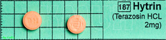 <p>Terazosin</p><p>Alpha-1 blocker</p><p>Hypertension, benign prostatic hyperplasia (BPH)</p>