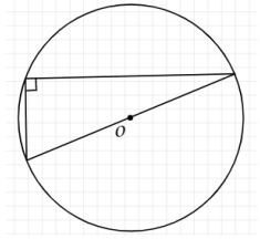 <p>Angle inside a semi-circle is always 90°</p>