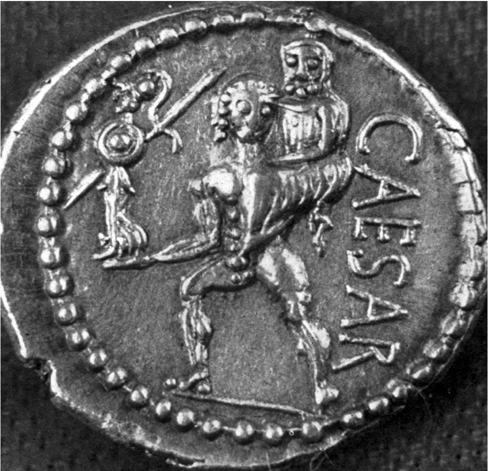 <p>Denarius of Julius Caesar</p>