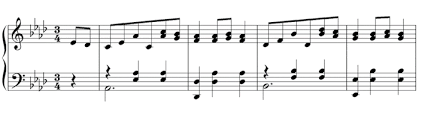 <p>One clear melody with accompaniment</p><p>Chordal Homophany- All parts have same rhythm (moves in chords)</p><p>Alberti bass</p>